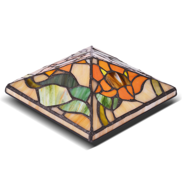 2211-FC2 čtvercový vodotěsný Tiffany Glass Post Cap Light Shed Light 2211-FC2 čtvercový vodotěsný Tiffany Glass Post Cap Light Shed Light
