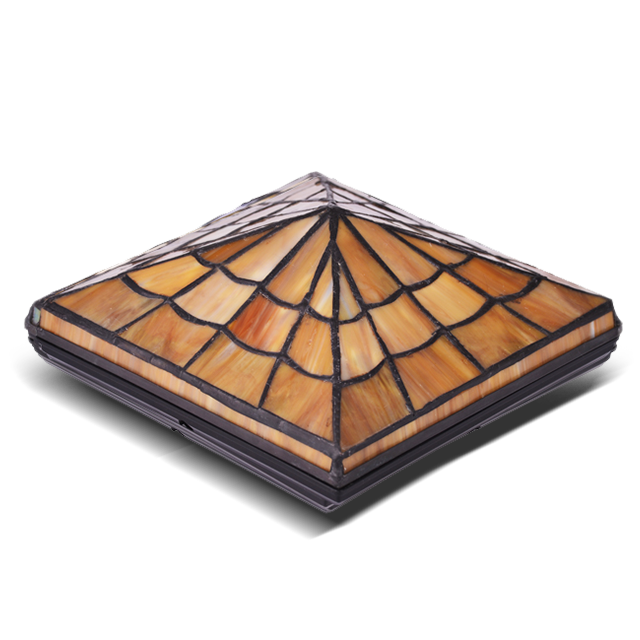 2211-TC6 Classic Tiffany Stained Glass Post Cap 2211-TC6 Classic Tiffany Stained Glass Post Cap